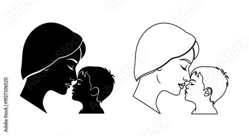 Mother's day love and care for baby, family bonding, parenthood, child care Vector