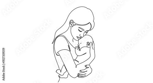 Mother's day: a heartwarming embrace of love and tenderness Vector