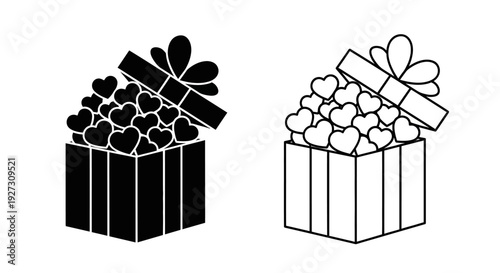 Mother's day gift boxes with flowers and ribbons Vector