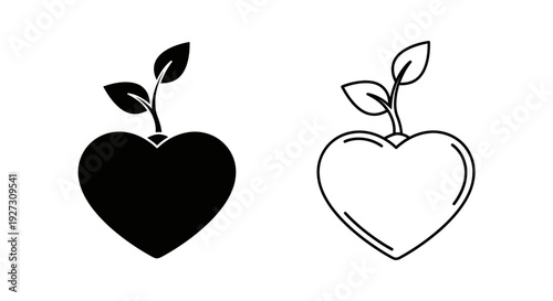 Mother's day love apple heart illustration Vector