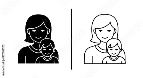 Mother's day celebration with children, family love and bonding Vector