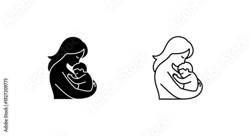 Mother's day celebration: heartwarming illustrations of love and care Vector