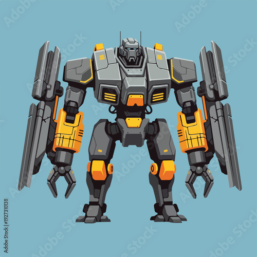 Futuristic Robot Machine Character Artwork Illustration