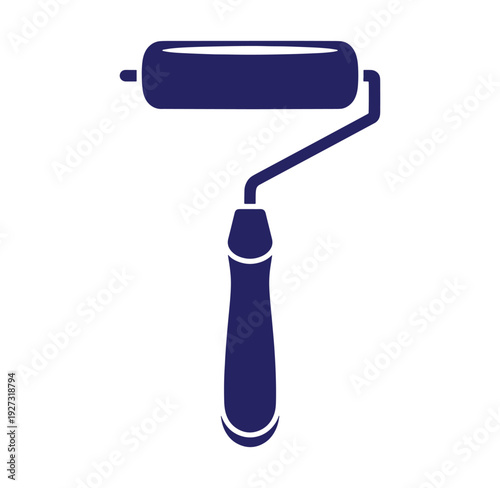 paint roller with handle for painting walls and surfaces  home improvement tool