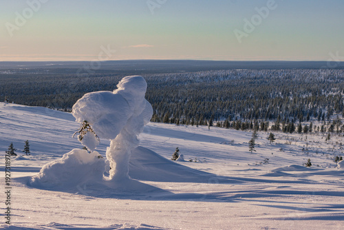 фотографія Hiking to the summit of Mount Kiilopää during a spectacular arctic sunset in Finnish Lapland