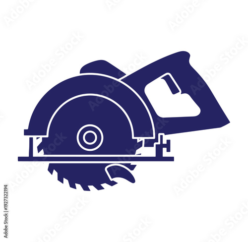 Circular saw icon for construction and DIY projects  a power tool