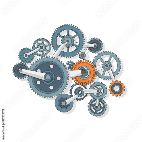 Abstract Mechanical Gears and Cogs for Engineering and Innovation Concepts
