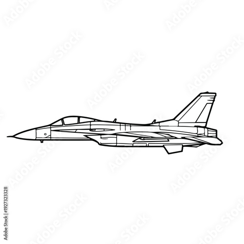 Military fighter jet aircraft in flight isolated on white background