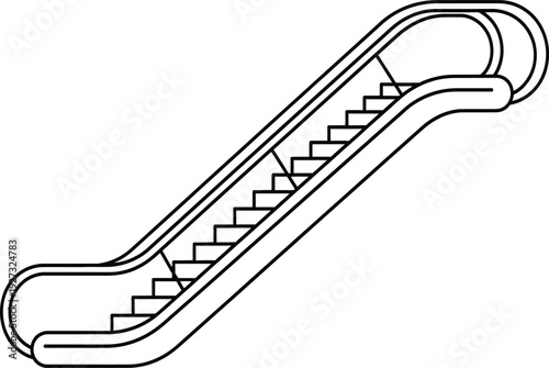 A black and white line drawing of a zipper with a detailed teeth design