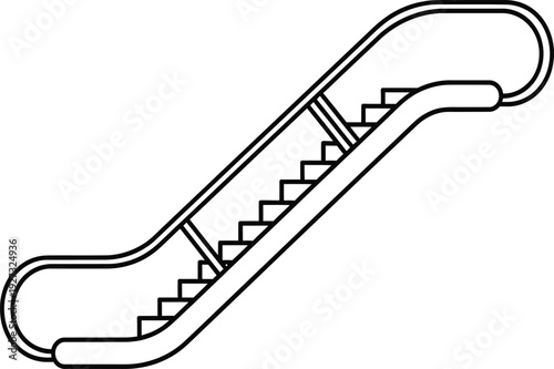 A black and white illustration of a zip line cable clamp or zip line brake used for safety on zip lines