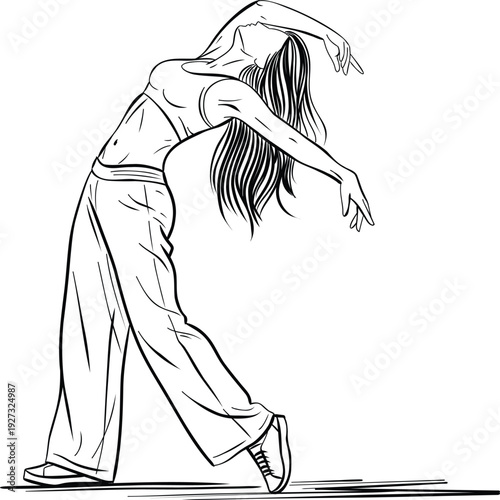 Expressive Backward Lean Dance Motion Pose