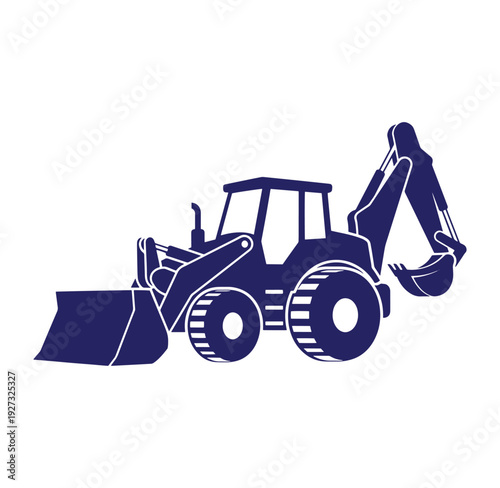 Heavy duty excavator loader machine with arm and bucket for digging and moving materials