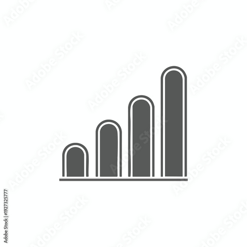 Graph Icon Representing Growth and Data Analysis for Business and Finance