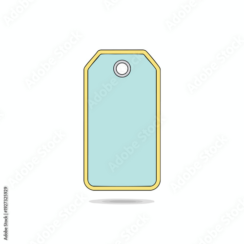 Blank Light Blue Price Tag for Retail and Product Labeling