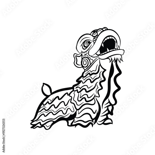 Lion Dance Performance Art in Traditional Chinese Style