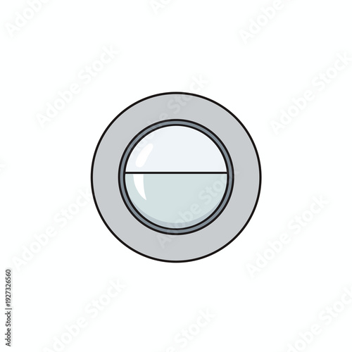 Modern Washing Machine Door with Transparent Glass and Silver Frame