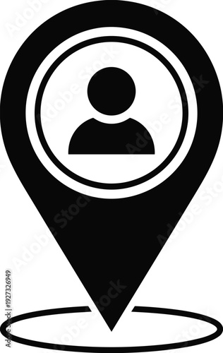 Free Download User location pin icon vector, profile map marker navigation symbol - GFXLoad