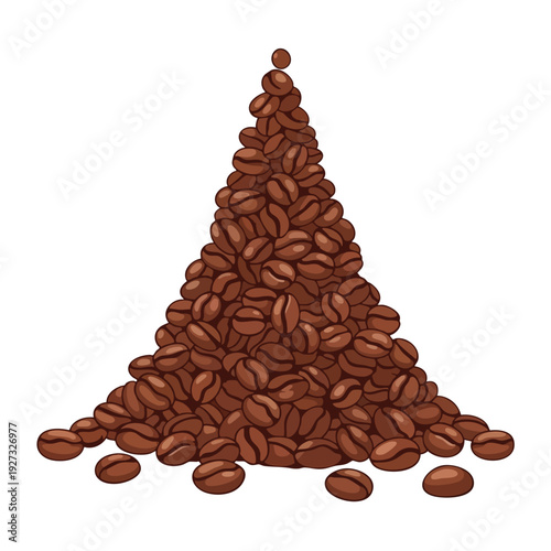 Pile of Fresh Coffee Beans for Gourmet Beverage or Roast Preparation