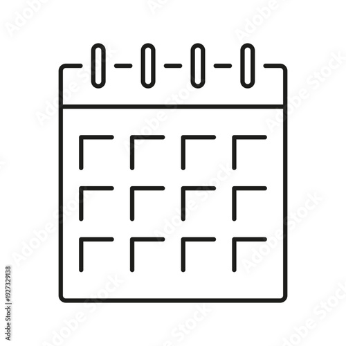 Calendar Line Icon. Date Planning And Scheduling Outline Symbol. Time Management And Event Organization. Editable Stroke. Isolated Vector Illustration