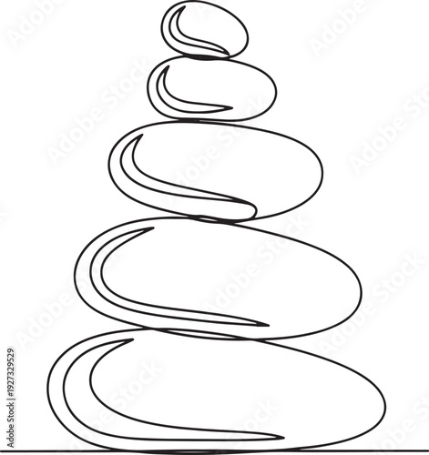 Serene stacked stones symbolizing balance and tranquility, a mindful visual for relaxation and well-being