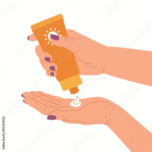 A Minimalist Line Art Illustration Depicting a Hand Gracefully Holding an Open Light Blue Umbrella Against a White Background, Emphasizing Simplicity and Elegance