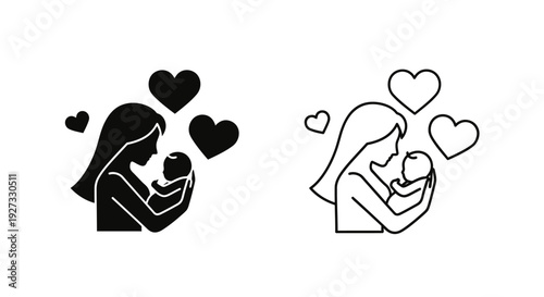 Mother's day celebration with love and care Vector