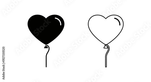 Mother's day balloon illustration, heart shaped balloon, celebration Vector