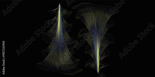 Abstract blue corrugated smoke and black background eps 10