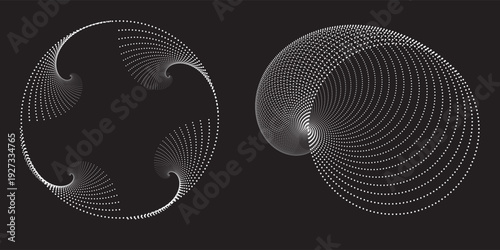 3D sphere composed of round dots. Technology, science or education concept. Abstract vector illustration.