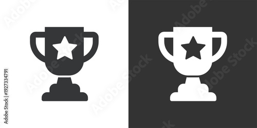 Achievement or Award icon. Solid glyph series icon