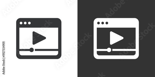 Video Learning icon. Solid glyph series icon