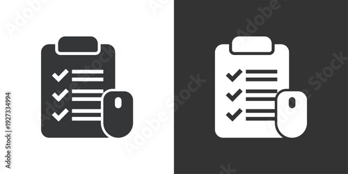 Online Exam or Quiz icon. Solid glyph series icon