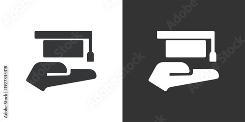 Education Scholarship icon. Solid glyph series icon