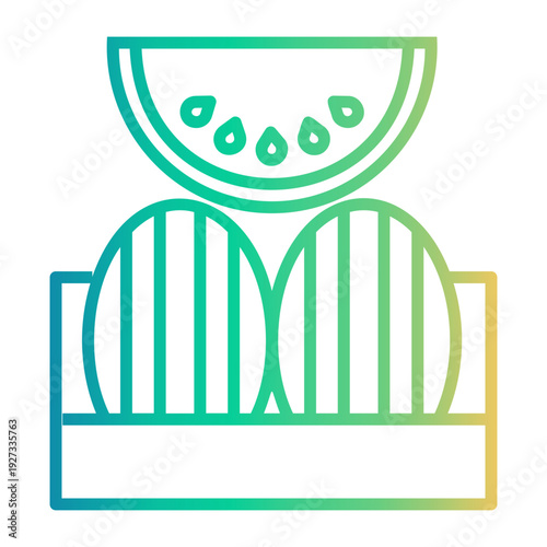 grocery Line Gradient Icon