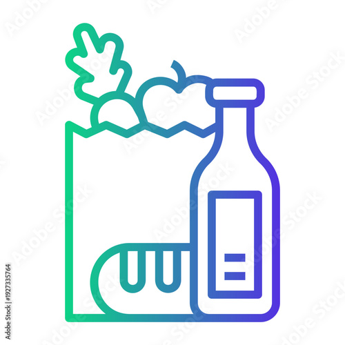 grocery Line Gradient Icon