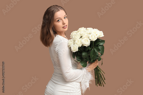 Beautiful young woman with ...