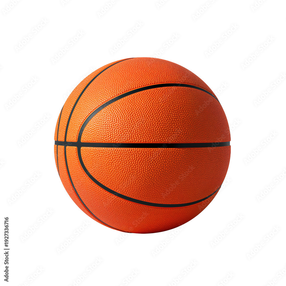 Fototapeta premium A close up view of a standard orange basketball with black stripes