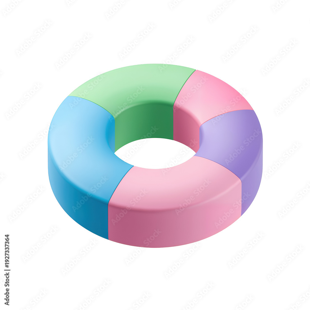 Obraz premium Multicolored donut on black background