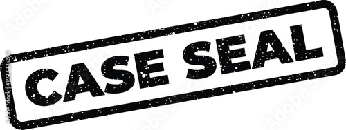Classic distressed stamp showing the clear text CASE SEAL, perfect for indicating official closure or important document finalization