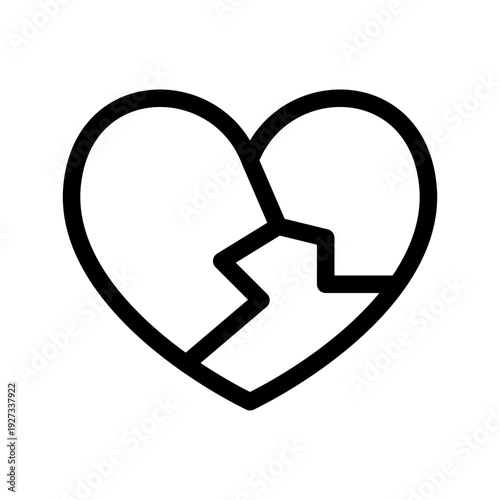 Heartbroken Icon Vector Symbol Design Illustration