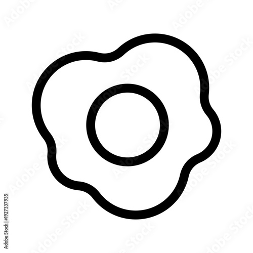 Fried Egg Icon Vector Symbol Design Illustration