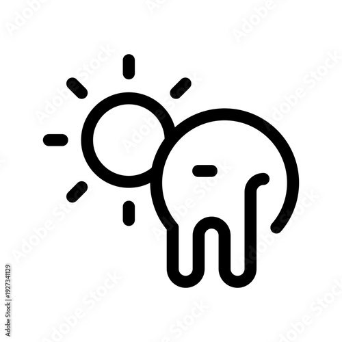 Global Warming Icon Vector Symbol Design Illustration