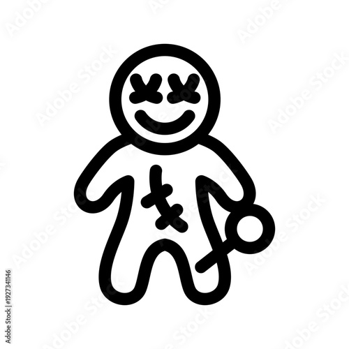 Cursed Doll Icon Vector Symbol Design Illustration