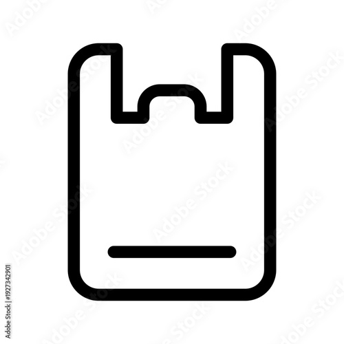 Recycled Plastic Bag Icon Vector Symbol Design Illustration