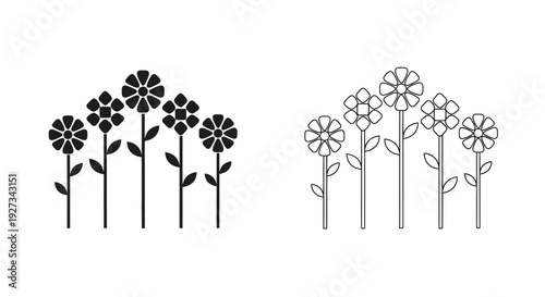 Mother's day floral bouquet illustration set Vector