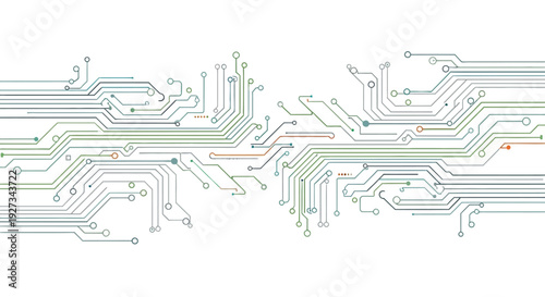 Complex Circuit Board Design with Interconnected Components.