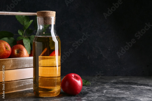 Bottle of fresh apple cider...