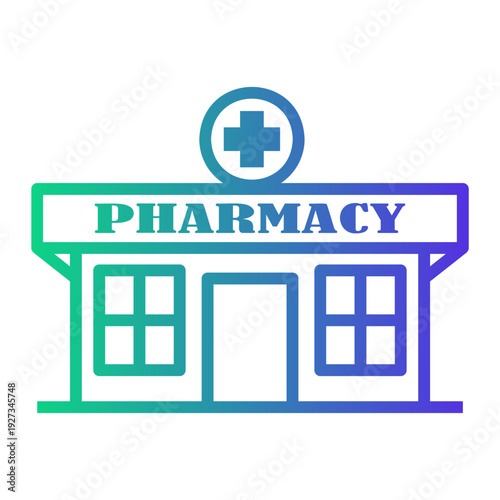 health facilities Line Gradient Icon