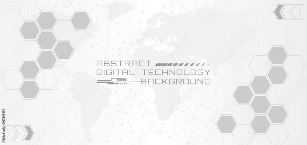 Fototapeta premium Abstract Digital Technology Background Modern Gray and White Design.