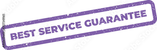 Distressed rectangular stamp featuring BEST SERVICE GUARANTEE text representing reliability and assurance